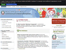 Tablet Screenshot of commissioneadozioni.it